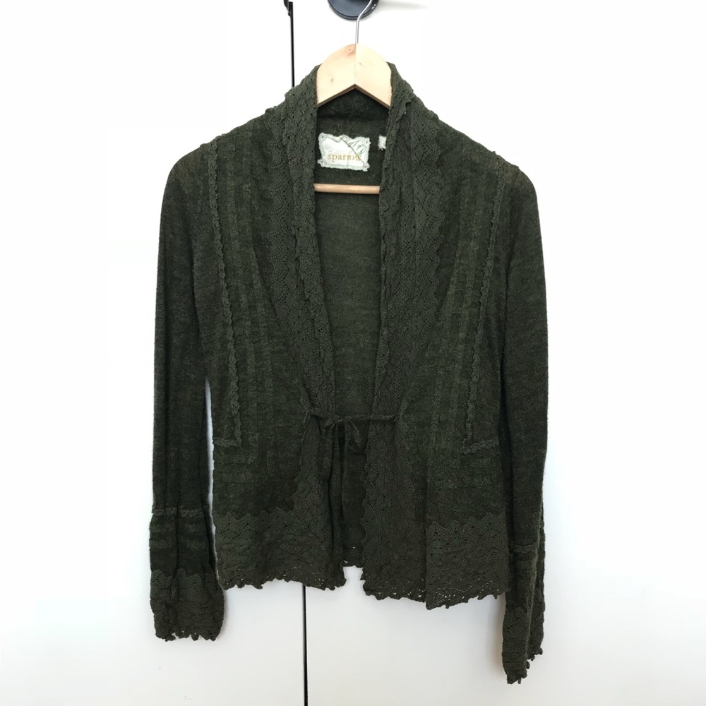 Deep green sweater